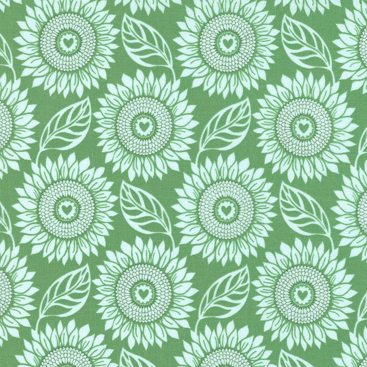 Sunflowers in My Heart Collection Large Sunflower Cotton Fabric 27321