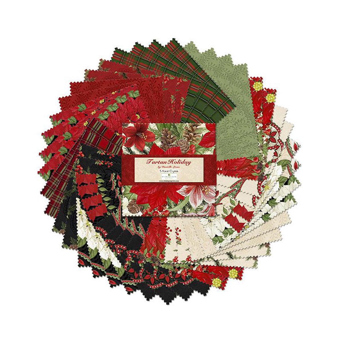 Tartan Holiday Collection 5 Karat Crystals Cotton Fabric 508-768-508