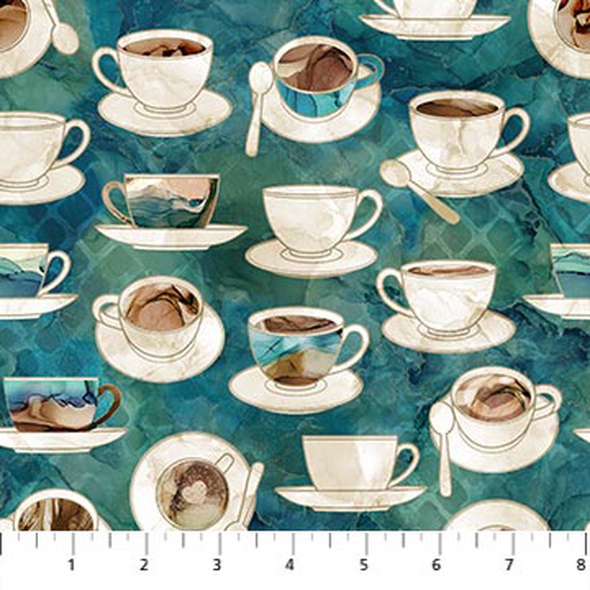 Barista Collection Coffee Mugs Cotton Fabric DP27698