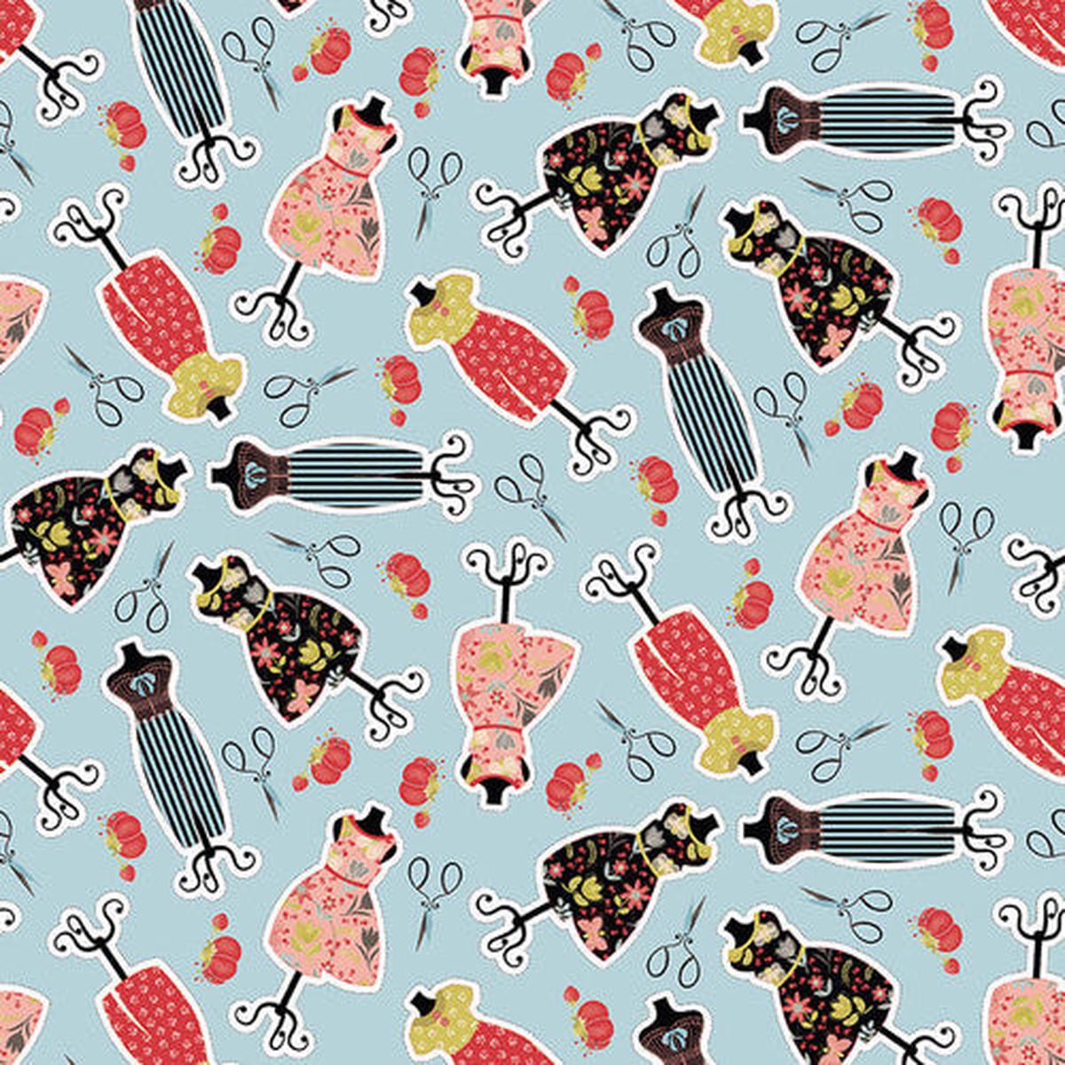 Love You Sew Collection Tossed Dress Forms Cotton Fabric 6618-79