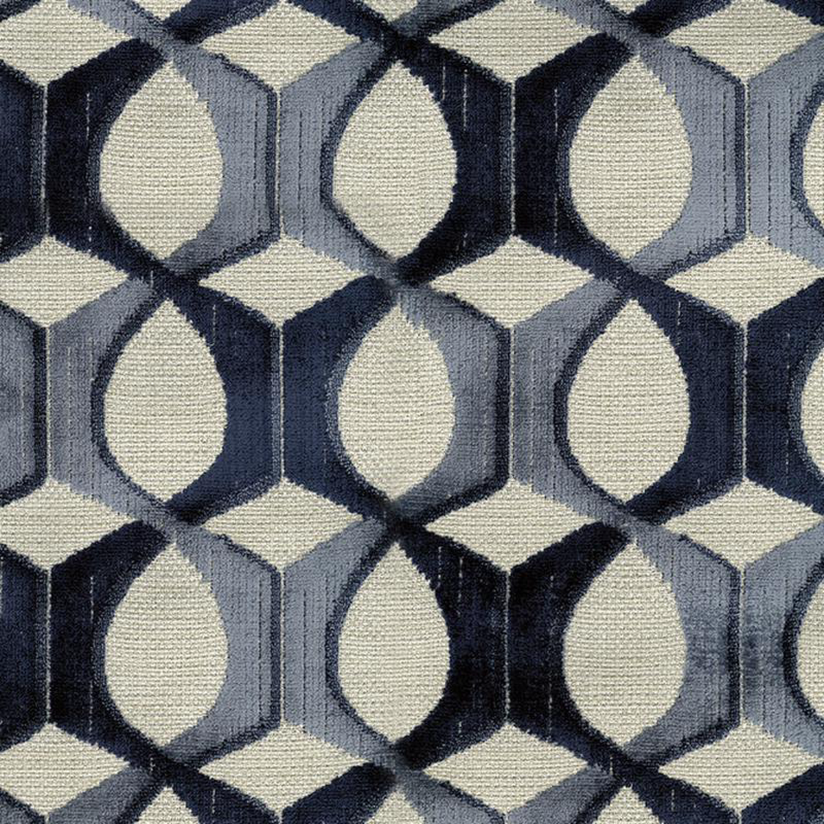 Mural 36 Indigo by ABBEYSHEA Fabric
