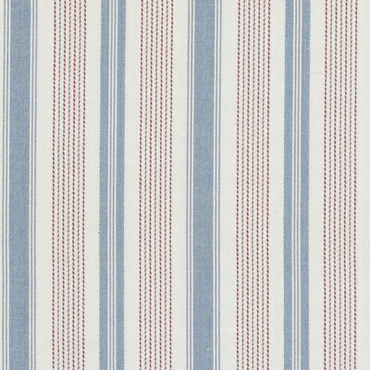 Purbeck Stripe RedBlue by Baker Lifestyle Fabric