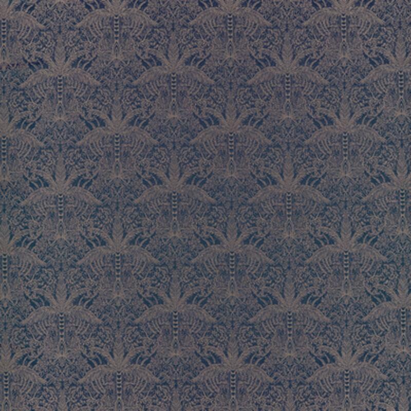 Leopardo Midnight/Copper Jacquard by Clarke And Clarke Fabric