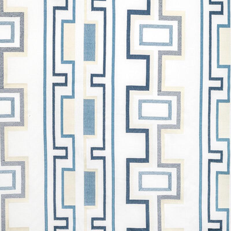 Tritone Embroidery Navy by Lee Jofa Modern Fabric