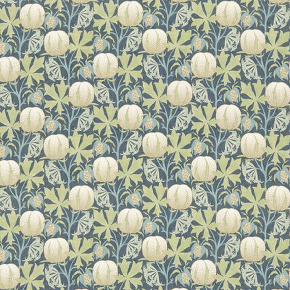 Pumpkins Cotton GreenBlue by G P 038 J Baker Fabric