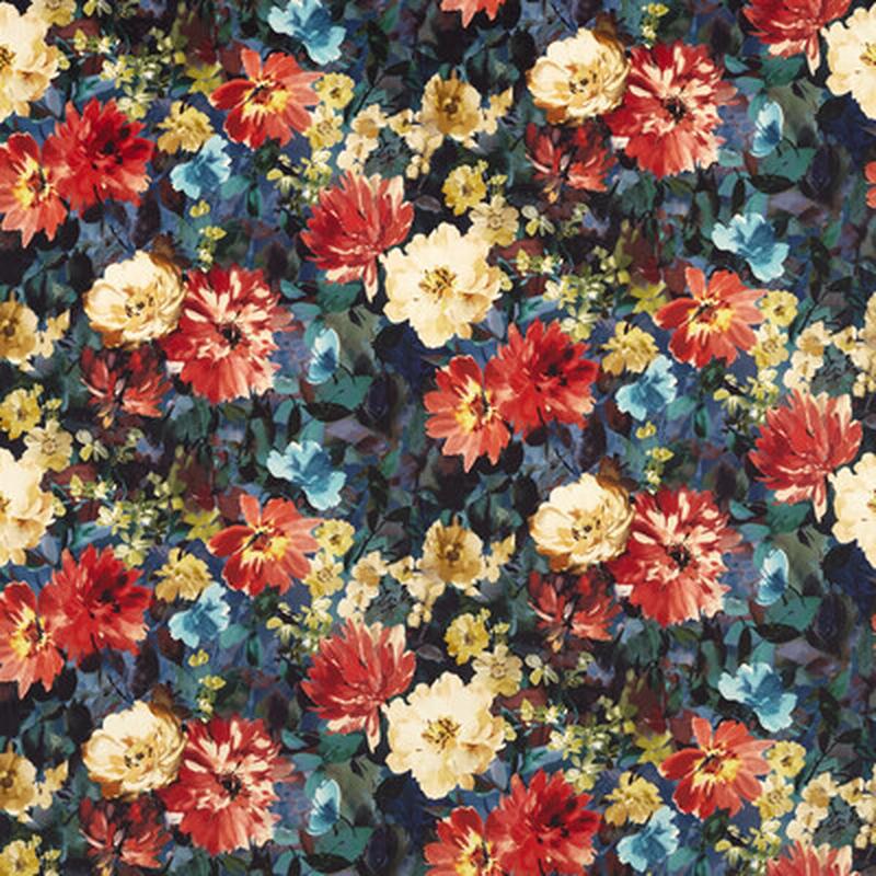 Tahiti Midnight Velvet by Clarke And Clarke Fabric