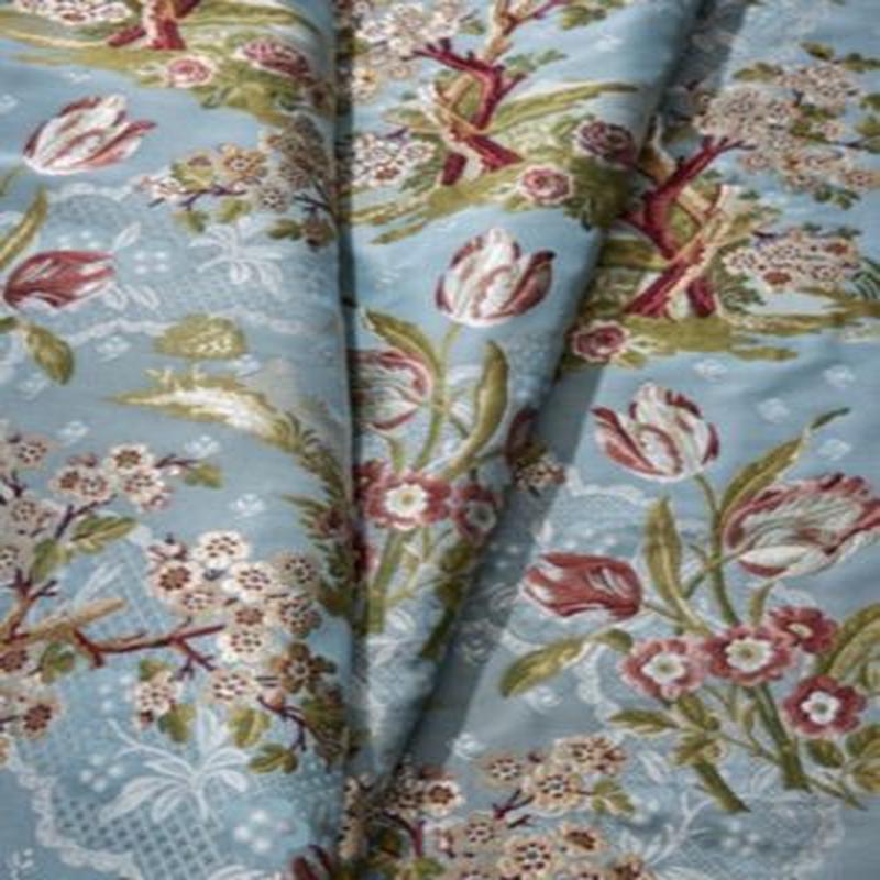 Avignon Brocade Peach Sky SC273220003 by Scalamandre Fabric