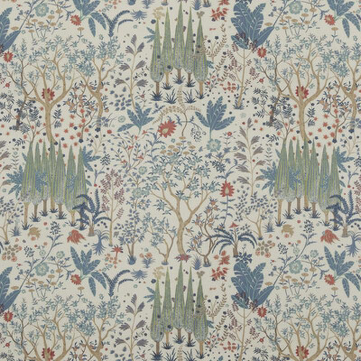 Bridport BlueRed by Baker Lifestyle Fabric