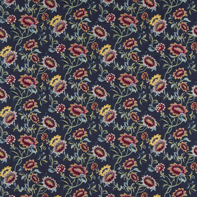 Tonquin Midnight Emb by Clarke And Clarke Fabric