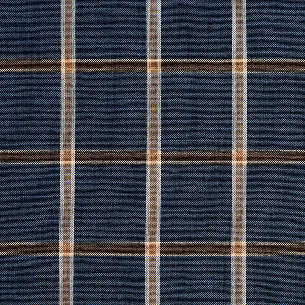 D141 Indigo Windowpane by Charlotte Fabric