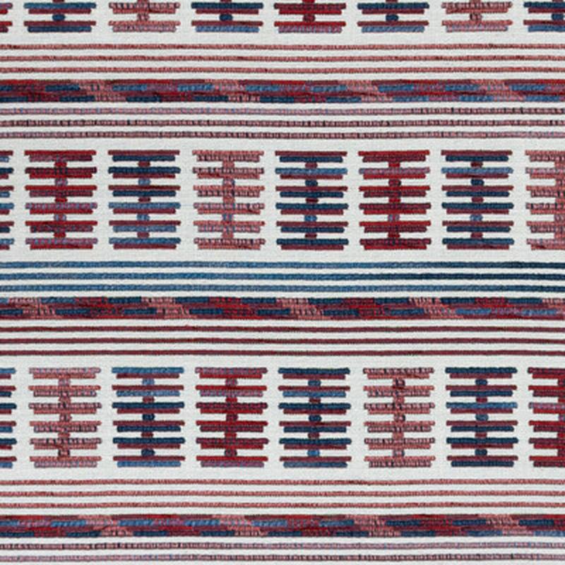 Toro Sentado Azul/Rojo by Gaston Y Daniela Fabric