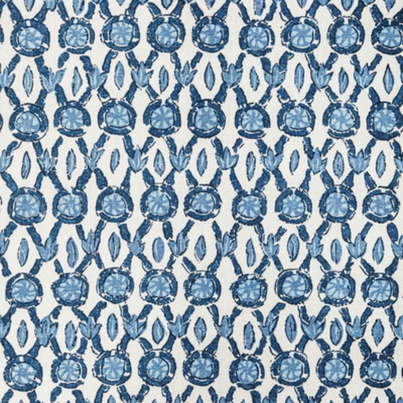 Galon Print Blue by Brunschwig & Fils Fabric