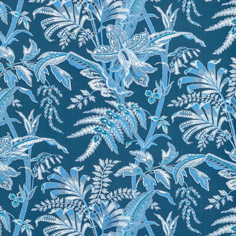Seychelles Cotton Print Navy by Brunschwig & Fils Fabric