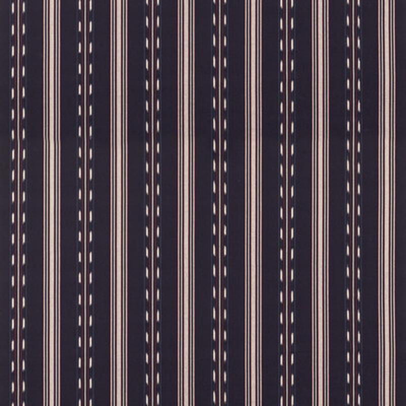 Eastwind Stripe Indigo/Red by Mulberry Fabric